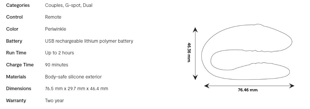 we-vibe couples vibrator for couples parameter