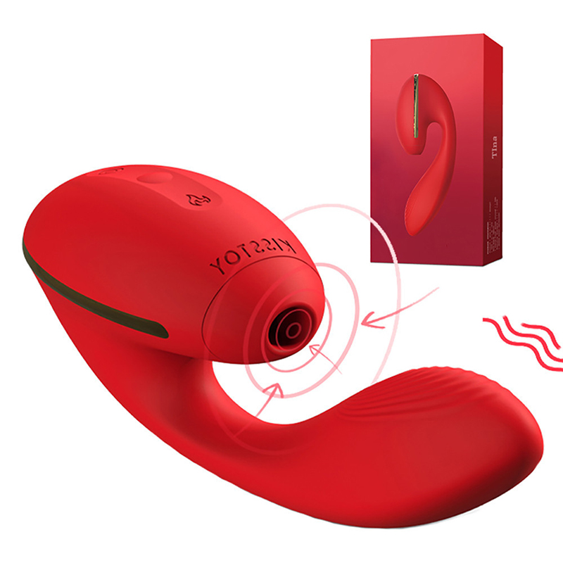 KISSTOY G-spot And Clitoris Stimulation Heating Vibrators For Females