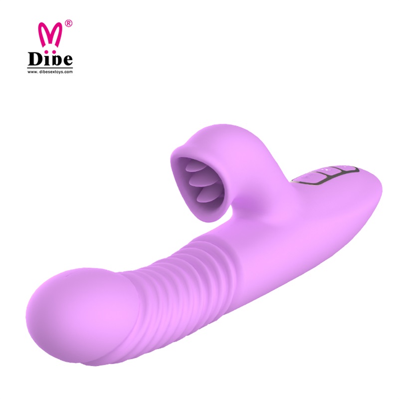 Dibe Thrusting Rabbit 360 Rotating Head Telescopic Vibrator
