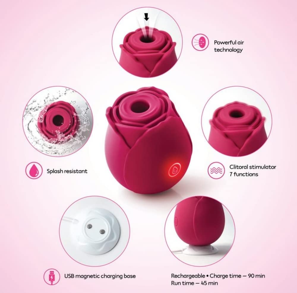 Inya The Rose Vibrator Air Pulse Sucking 