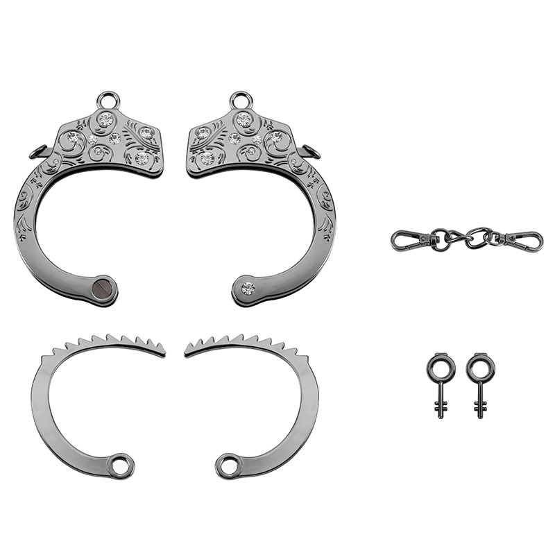 Roomfun Diamond Metal Handcuffs with Key ZW-027
