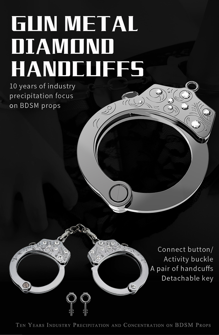 Roomfun Diamond Metal Handcuffs with Keys ZW-027