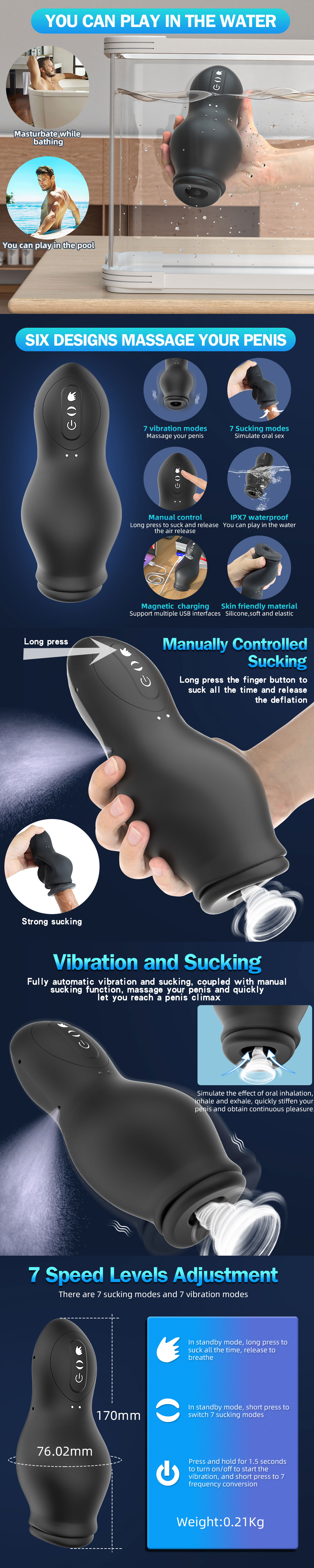 Venusfun Automatic Vibrating Sucking Male Masturbator Cup