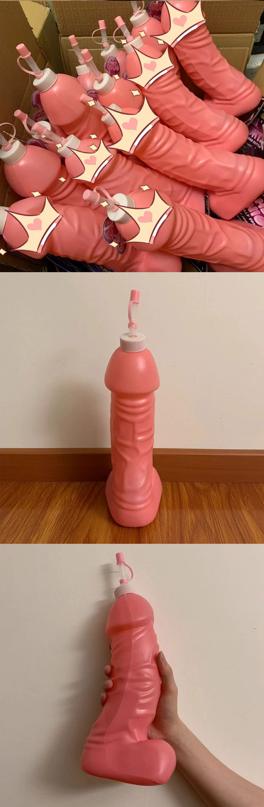 Hen Party Big Pecker Sipper Penis Cup Kendall Jenner Style Penis Water Bottle