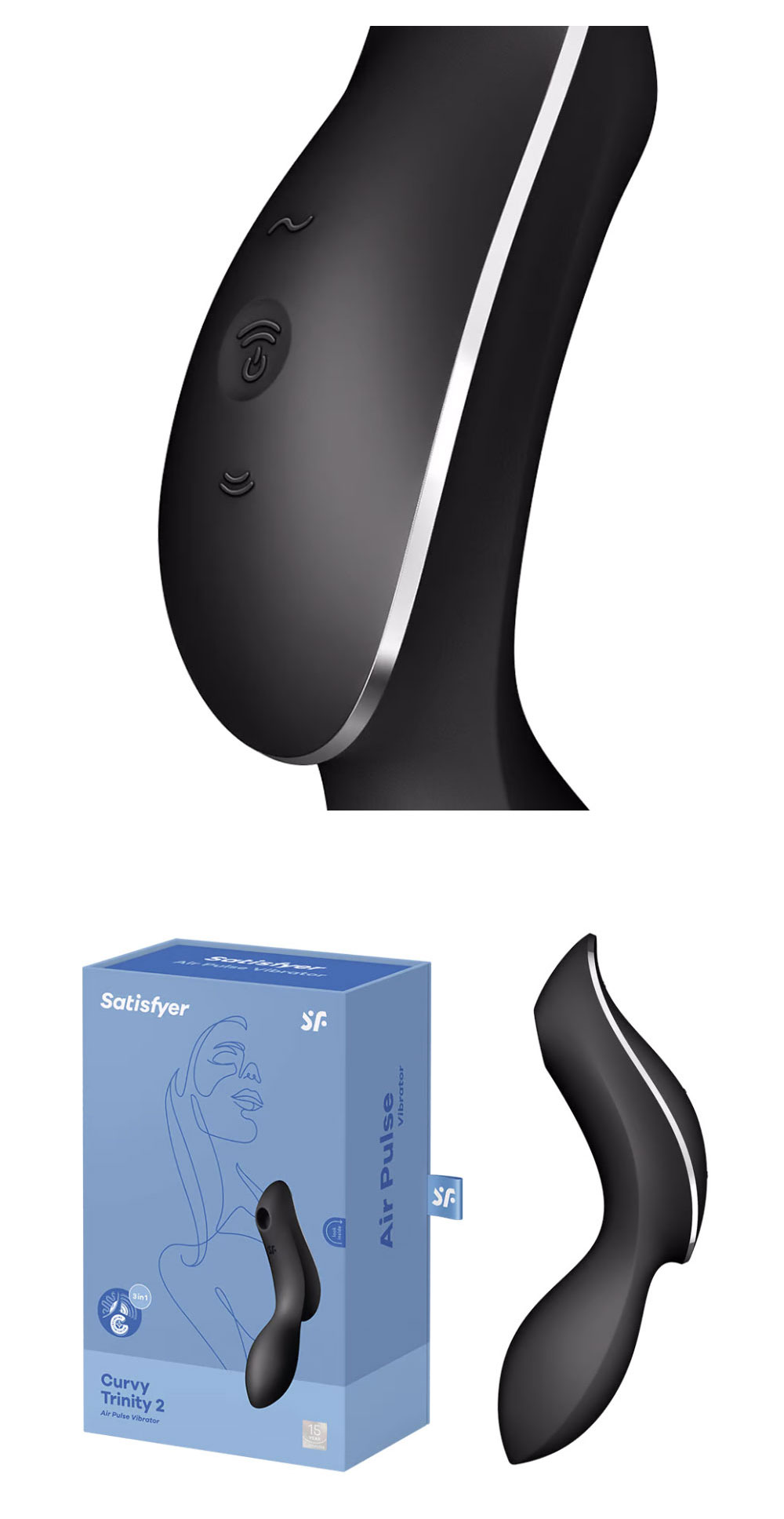 Satisfyer Curvy Trinity 2 Insertable Air Pulse Vibrator