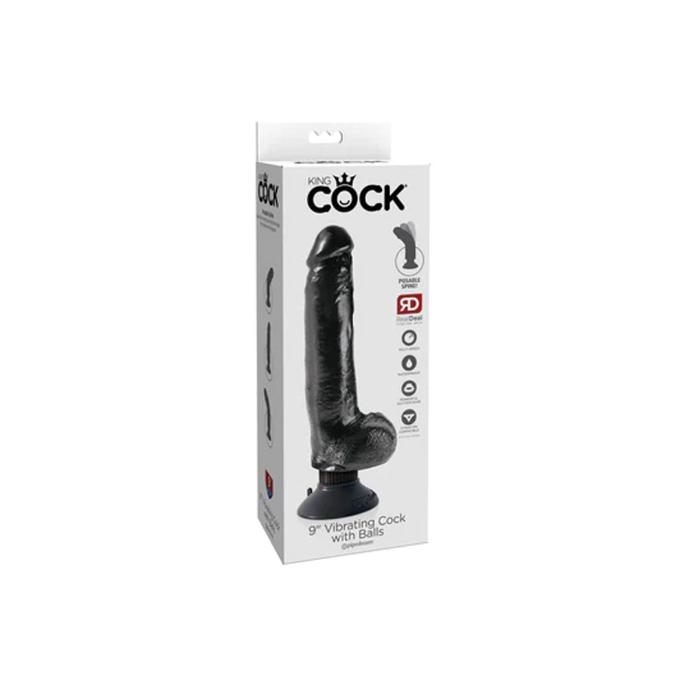 Pipedream King Cock 9 Inch Vibrating Dildo With Balls 11111