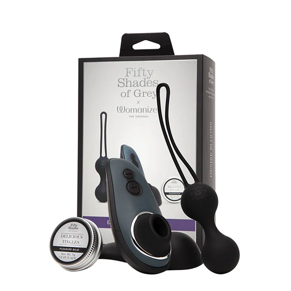 Fifty Shades of Grey Kegel balls & Womanizer Liberty clitoral vibrator Kit