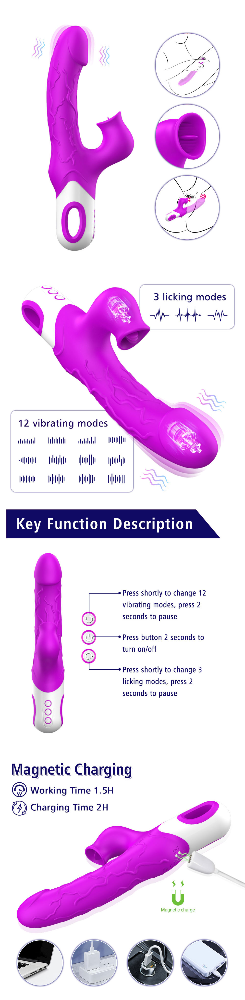Powerful Licking and Vibrating Wand qq
