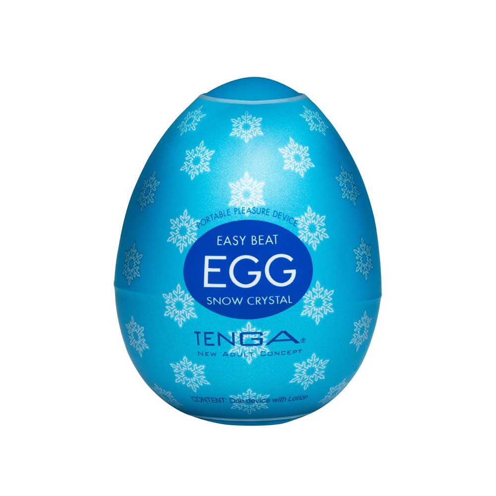 Tenga Egg Snow Crystal Male Masturbator Blue