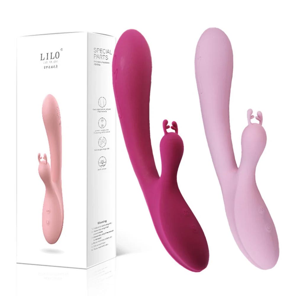 LILO Dual Motor Rabbit Vibrator G-Spot Vibrating Spear with 10 Frequency  Modes