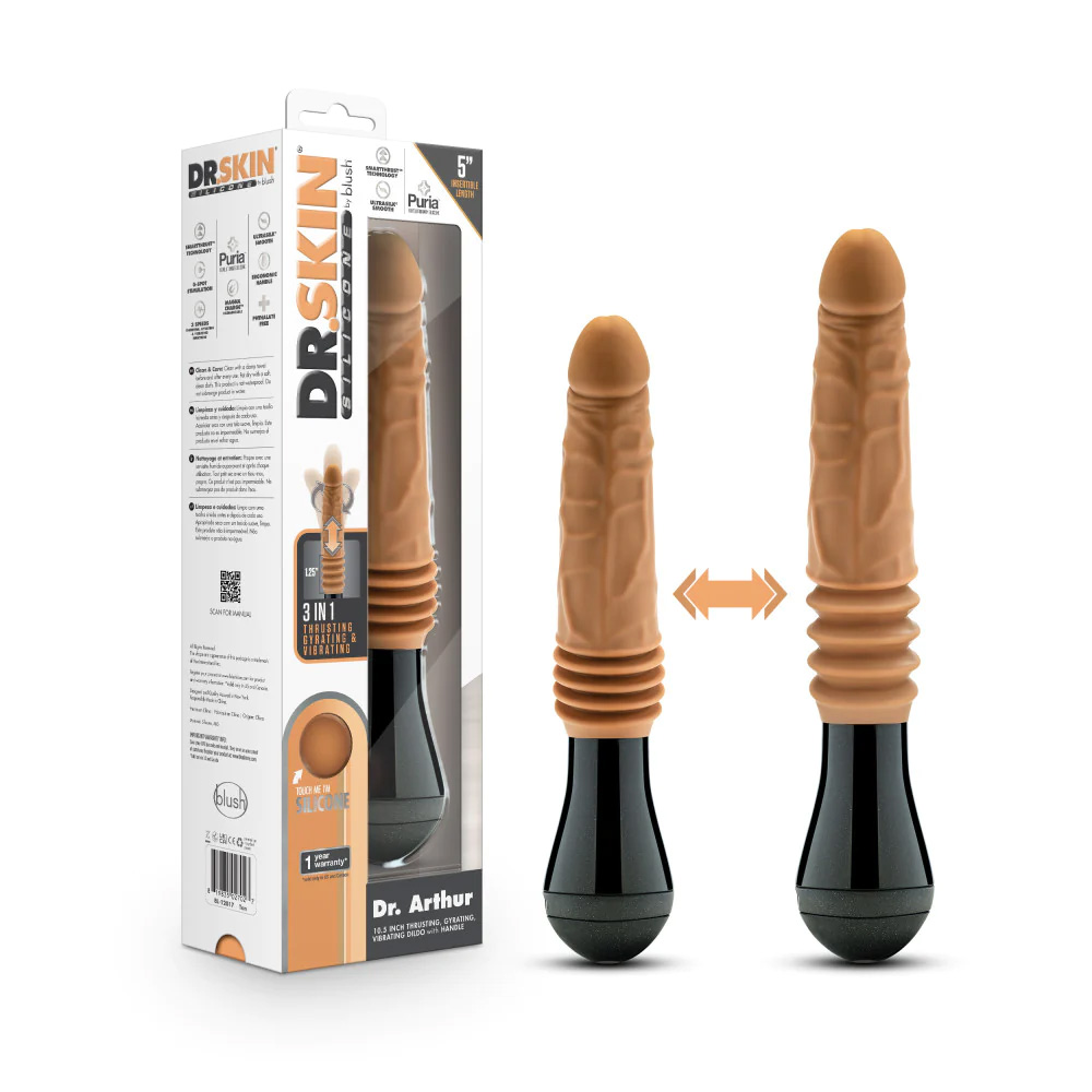 Blush 11 Inch Vibrating Thrusting and Gyrating Dildo