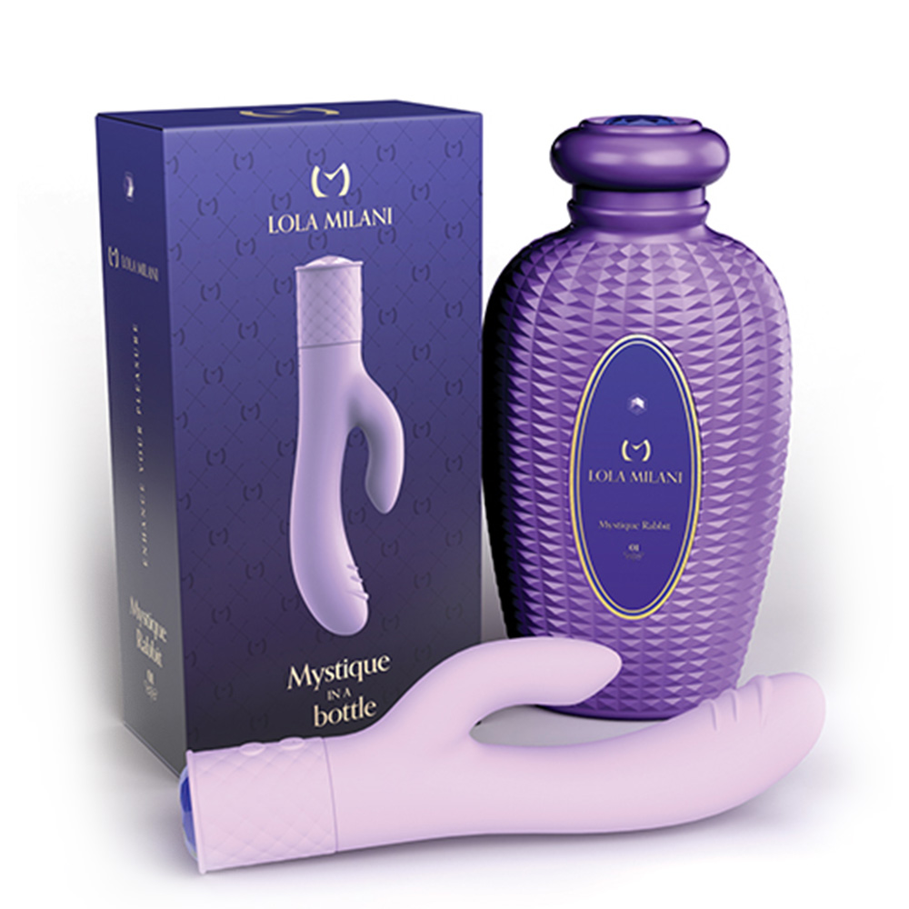 Lola Milani Mystique Rabbit Vibrator w/Orchid Bottle