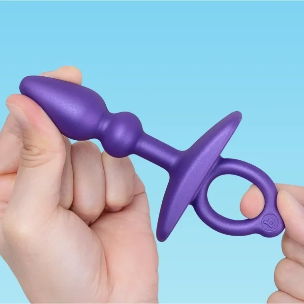 b-Vibe Butties Dart Silicone Anal Butt Plug Mini Portable Purple Adult Toy