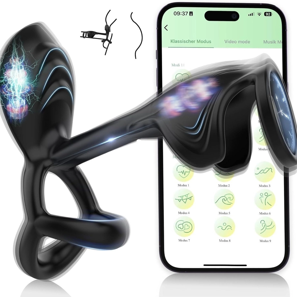 Venusfun Triple Cock Ring App-Controlled Penis Ring