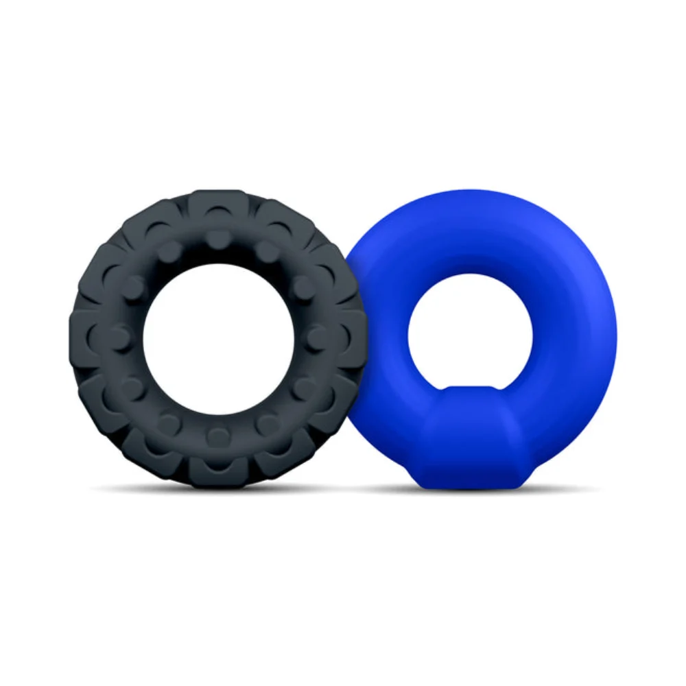 penisrings Blush Stretchy Silicone Textured Penis Rings for Firmer Erections