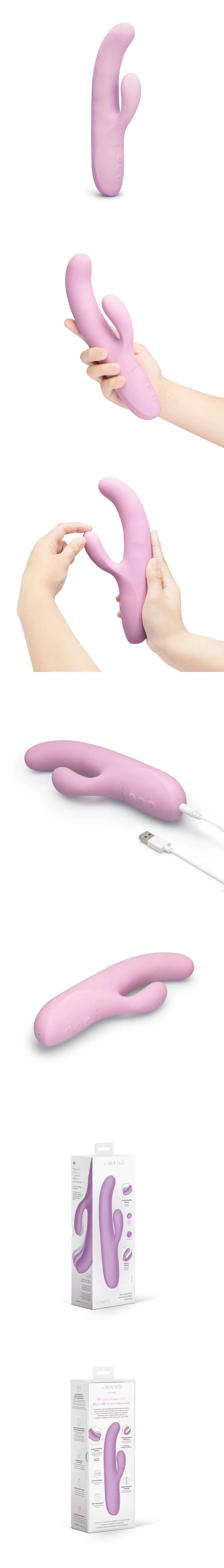 le wand hither rabbit vibrator curved luxury toy for deep targeted g-spot orgasm