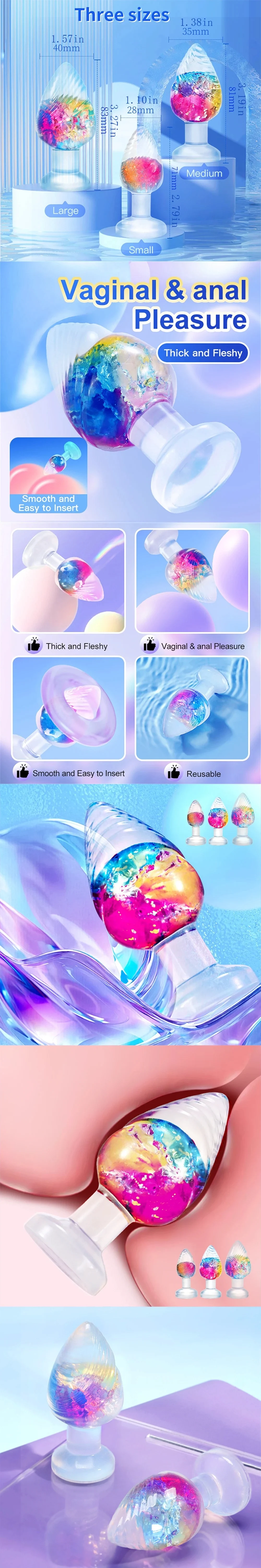 venusfun liquid silicone threaded anal plug soft flexible butt plug for couples bdsm play