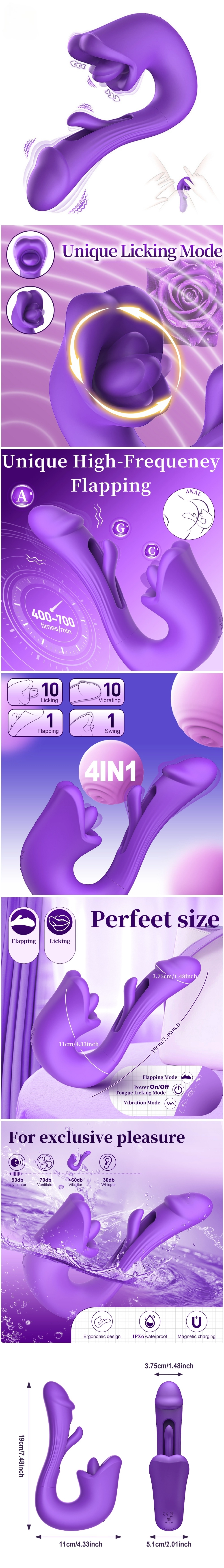 venusfun tongue licking flapping vibrator for women g spot and clitoral stimulation dildo