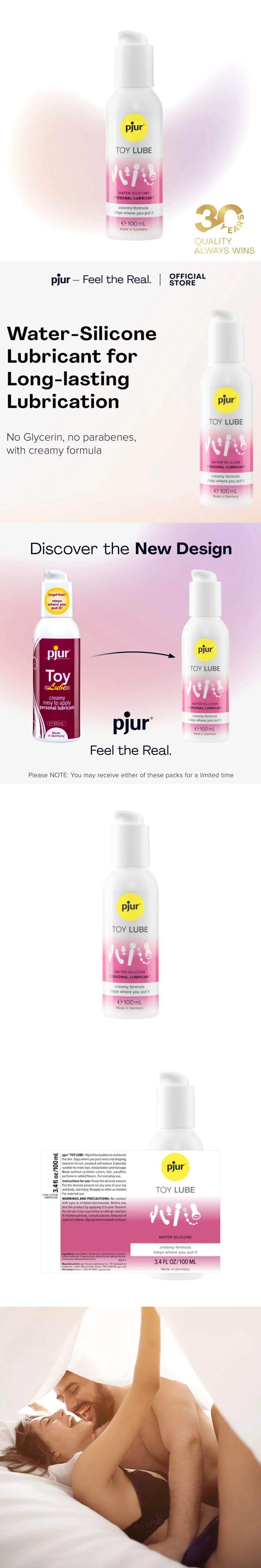 pjur toy lube hybrid silicone lubricant