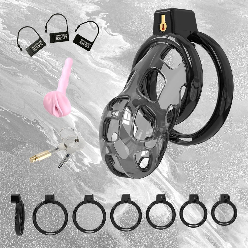 Venusfun App Controlled Male Chastity Device Soft Cock Cage Anal Plug
