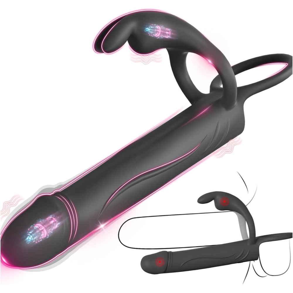 Venusfun Vibrating Anal Dildo with Strap On Dual Stimulation