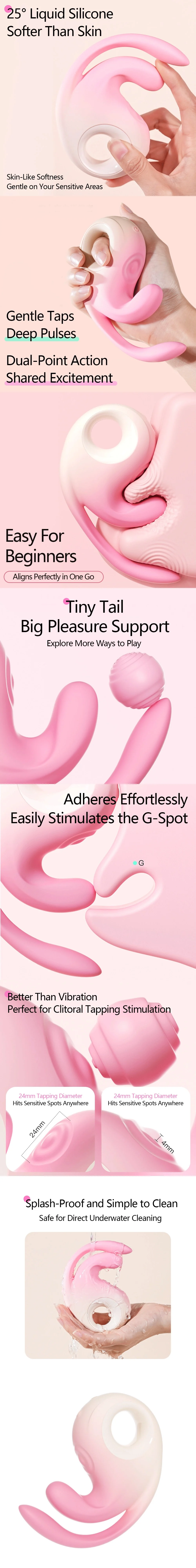 venusfun ok rabbit dual stimulation g-spot and clitoral silicone vibrator female adult toy