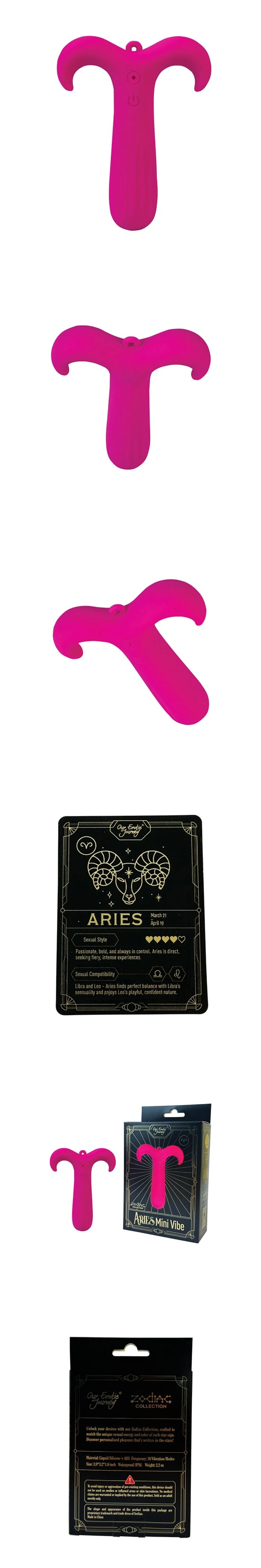 our erotic journey aries zodiac mini vibrator pink astrology sex toy