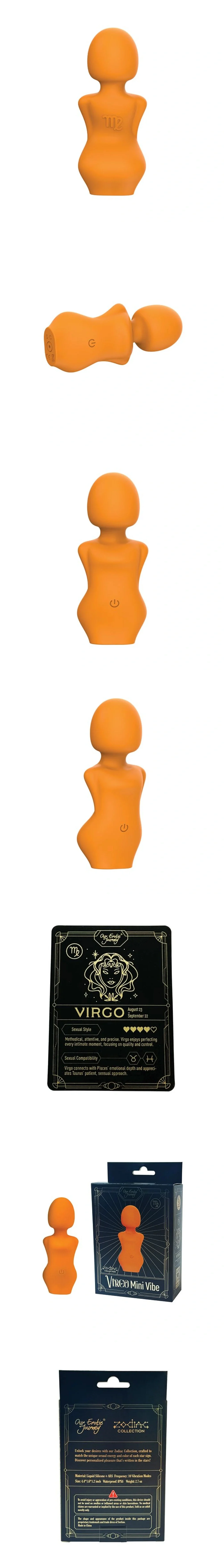 our erotic journey zodiac virgo mini vibe orange adult sex toy