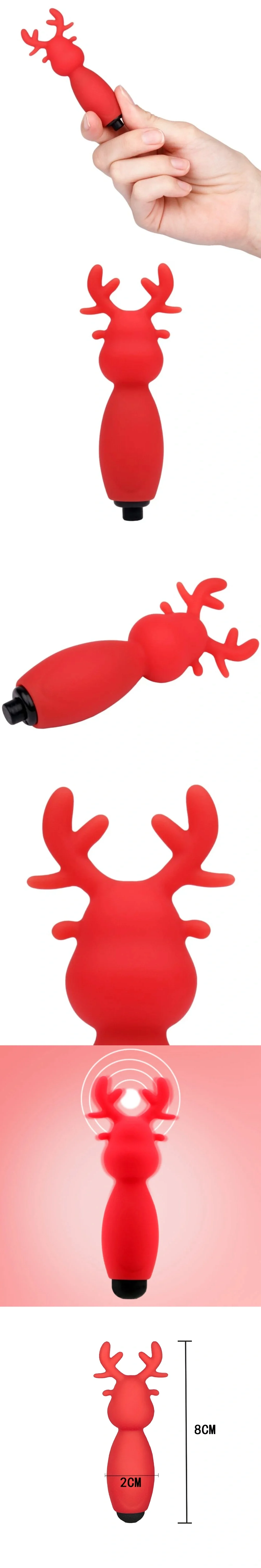 venusfun christmas reindeer bullet vibrator silicone clitoral stimulator egg for women