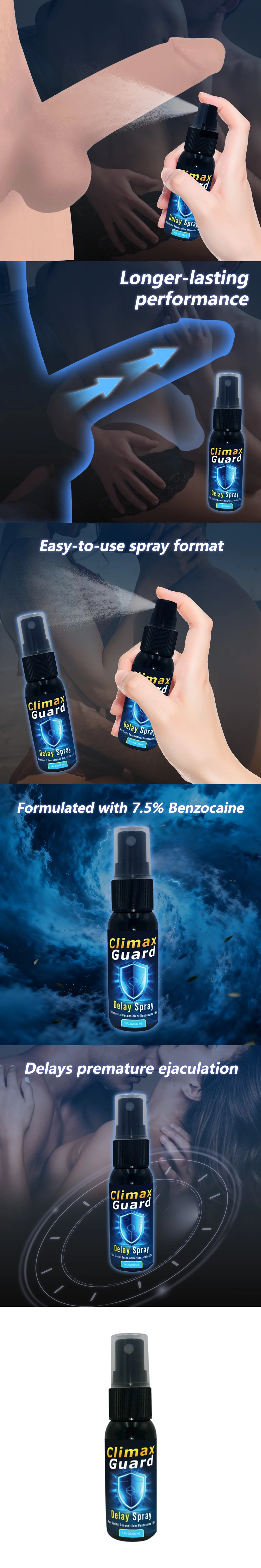 body action climax guard male climax control spray 1 oz bottle enhance stamina for men