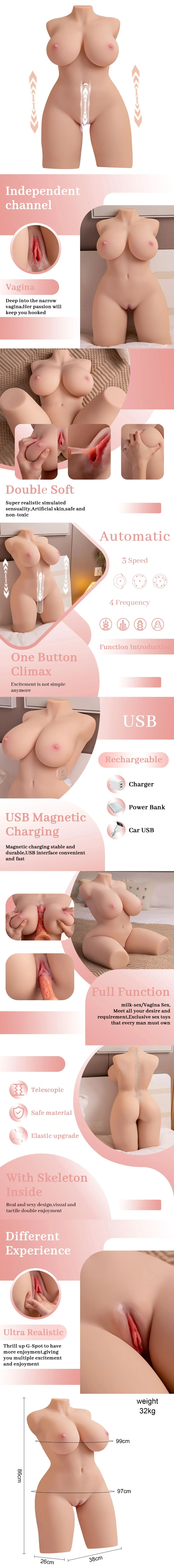 mona fantasy tpr torso sex doll with tight vagina and full realistic body for immersive solo play