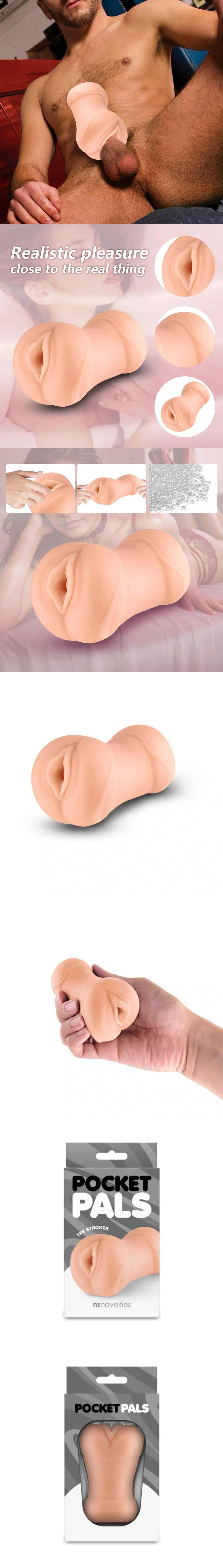 ns novelties pocket pals vagina stroker realistic pocket pussy male masturbator for solo play made from soft lifelike material for realistic sensation compact size for easy handling ns novelties pocket pals vagina stroker realistic pocket pussy male masturbator for solo play