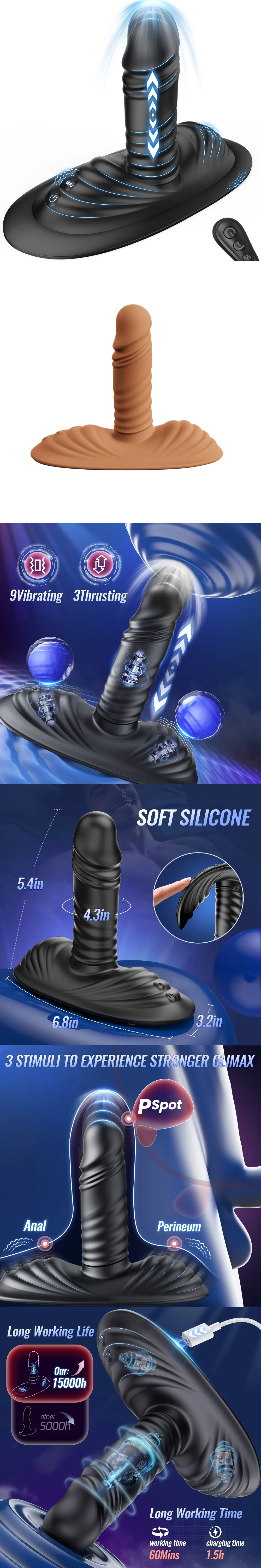 venusfun electric anal dildo expander silicone anal training seat