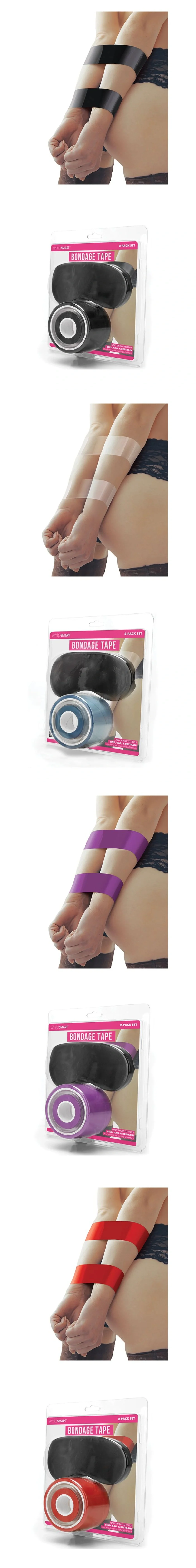 whipsmart capri cavanni reusable bondage tape kit with satin eye mask