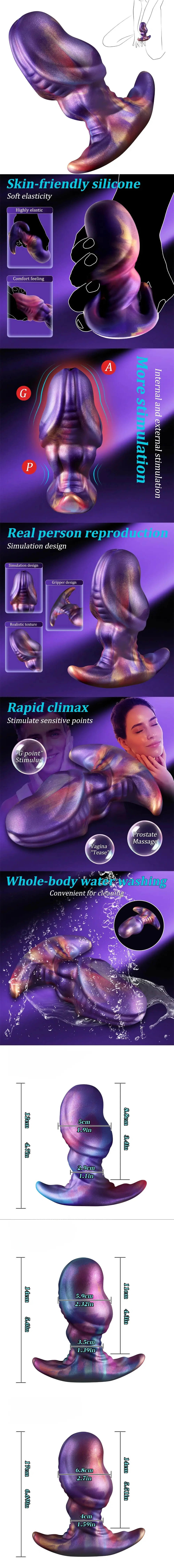 venusfun large butt plug silicone anal trainer soft realistic dildo for men