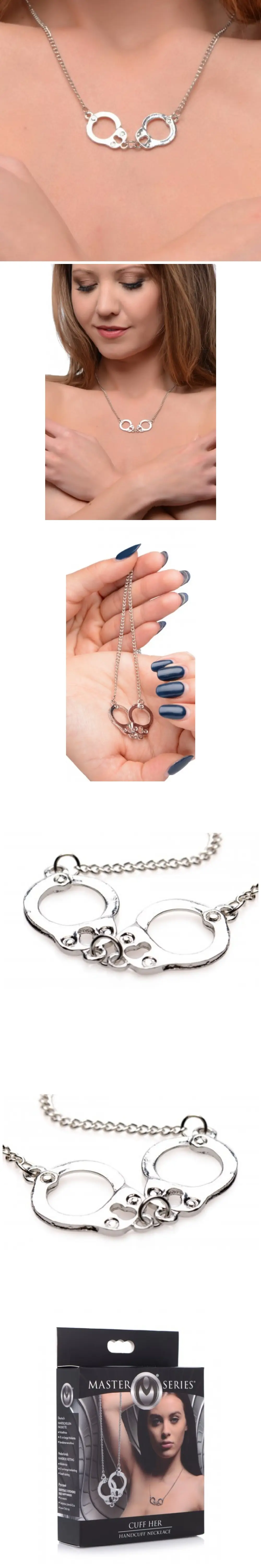 xr brands cuff her handcuff necklace dainty nickel free zinc alloy sensual jewelry for women