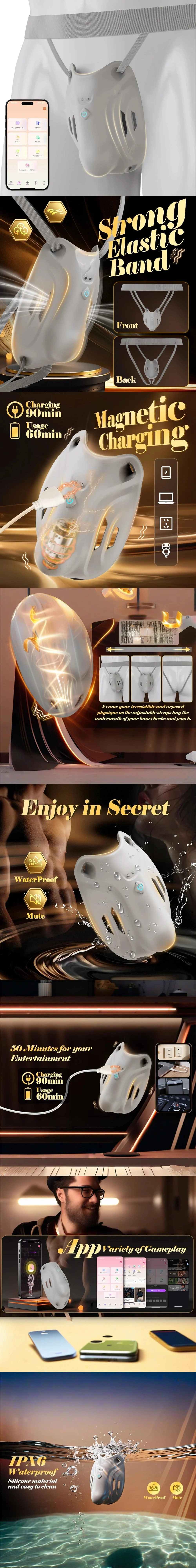 venusfun penis cage chastity device wearable male vibrator with app control for confidence enhancement