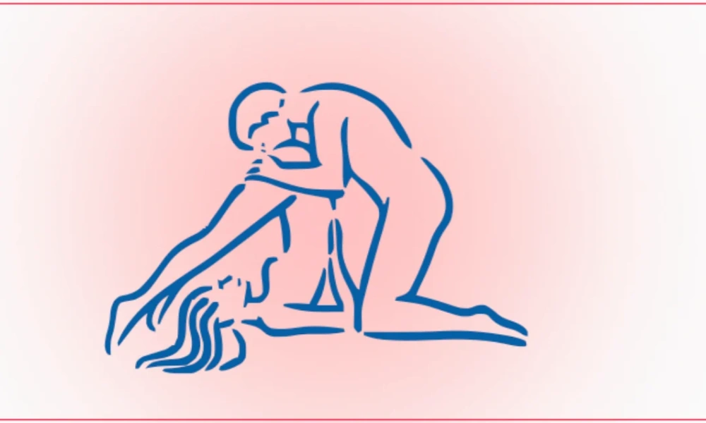 Spire eagle supine position for anal play with receiver on back and legs spread
