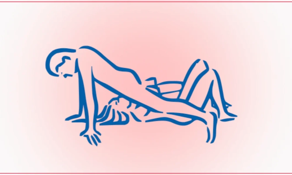 Face sitting position for anal play with receiver straddling partner’s face