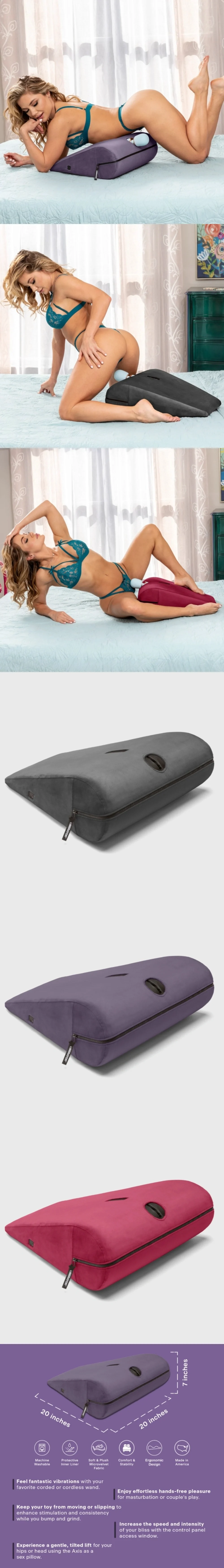 liberator axis wand toy mount hands free positioning pillow with angled support for women