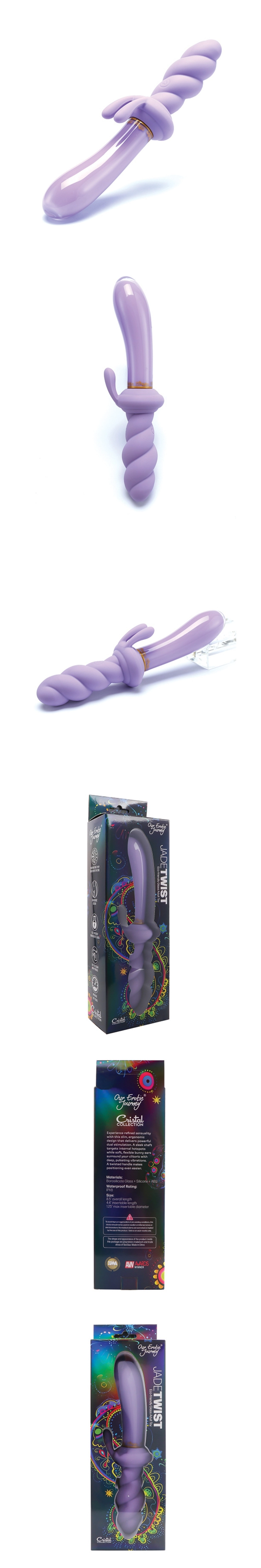our erotic journey cristal jade twist glass rabbit vibrator gspot clit stim