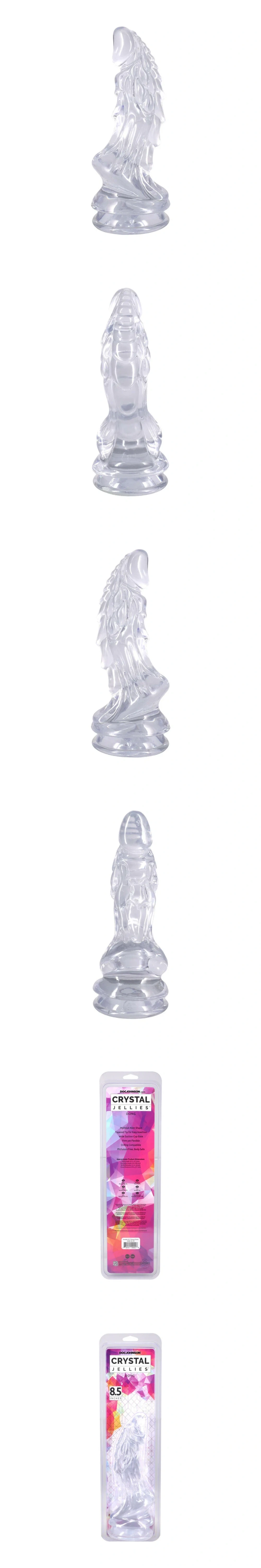 doc johnson crystal jellies invader 8.5 in clear dildo