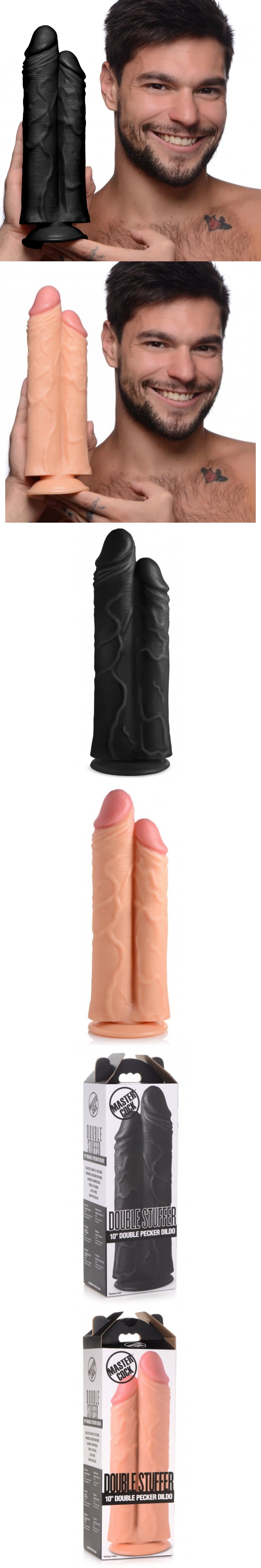 master cock double stuffer 10 inch huge thick dildo