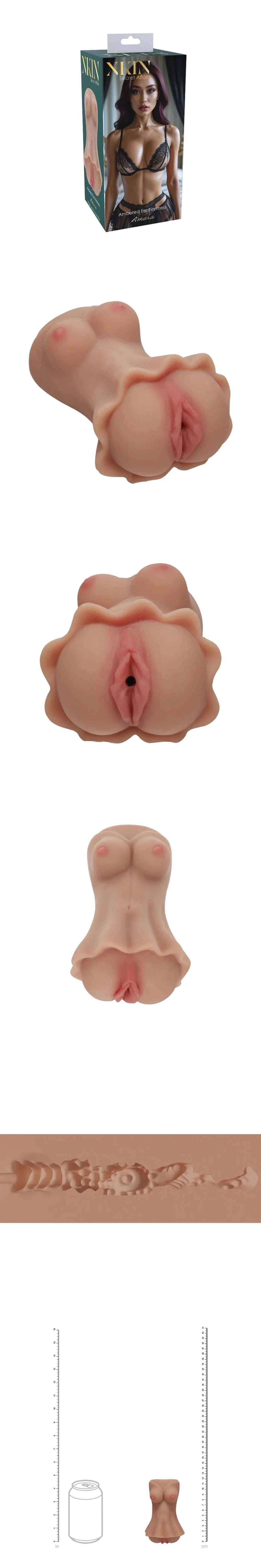 shots xkin secret affairs amara stroker tpe for men realistic interior texture easy clean