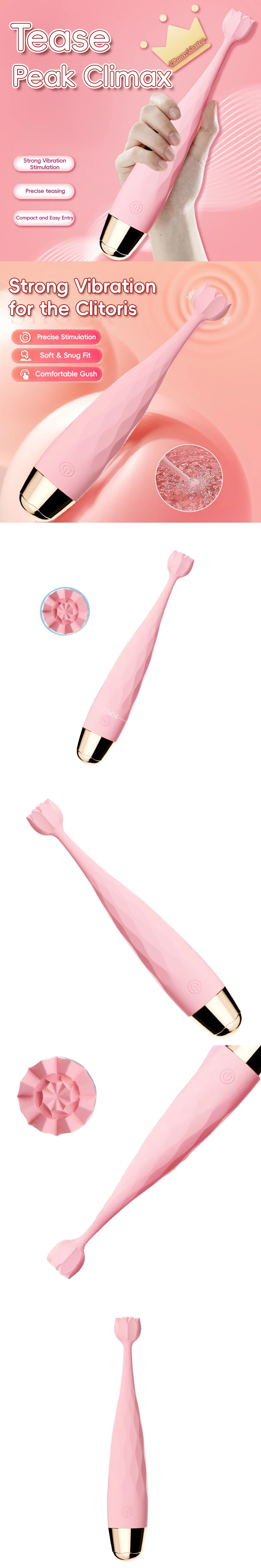 venusfun lotus quiet vibrator for women heating silicone g spot wand with 10 vibration modes