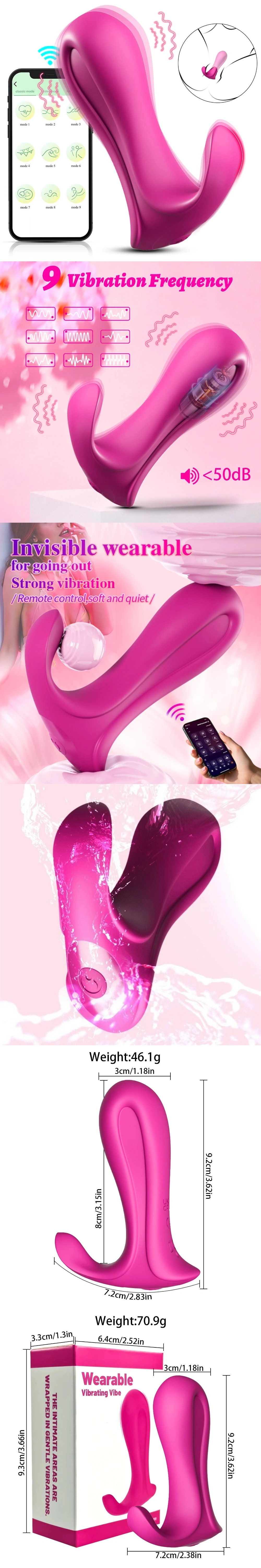 venusfun wearable discreet vibrator app control silicone anal plug quiet design for women