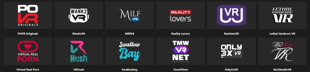 POVR VR porn website homepage showing immersive VR adult video platform