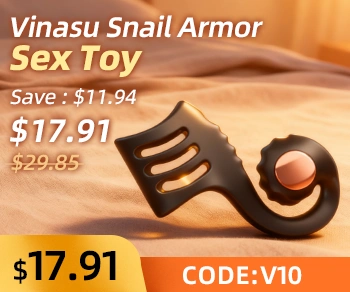 Vinasu Snail Armor Sex Toy Vibrating Cock Ring Sleeve Snail-Shaped Vibrator
