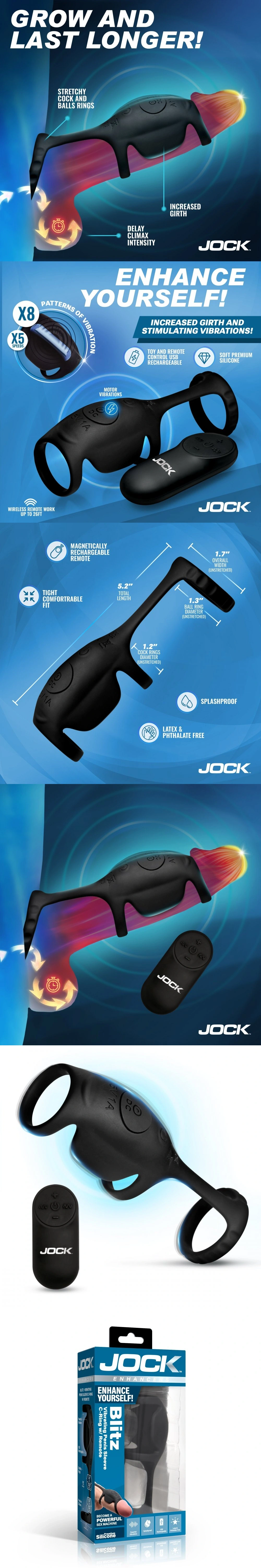 jock blitz vibrating penis sleeve glans trainer