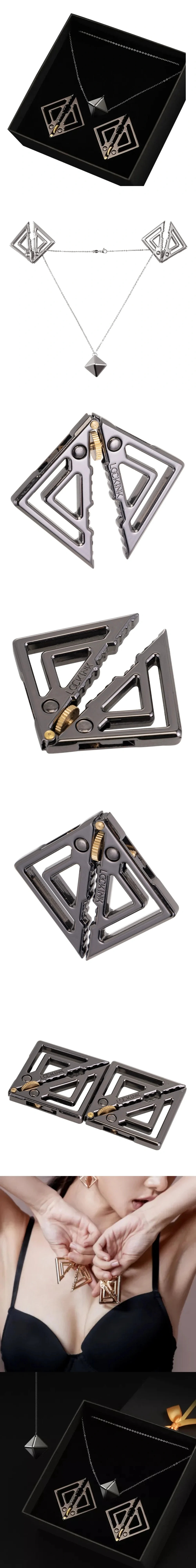 lockink adjustable nipple clamps clips with heavy pendant metal bdsm toy for couples a